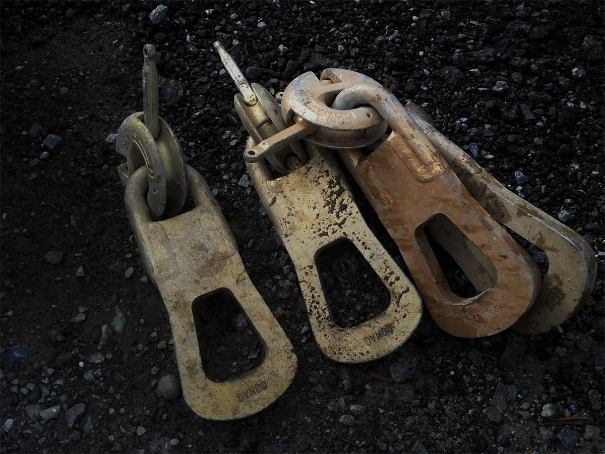 Construction equipment looks like giant zippers